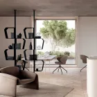 Gelakte metalen boekenkast met verstelbare poten, gemaakt in Italië - Fernanda Viadurini