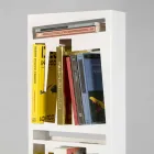 Boekenkast van moderne vloer met planken van wit metaal Made in Italy - Bolivia Viadurini