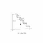 Boekenkast voor objecten aan de muur Origineel ontwerp in glazen ladder - Volano Viadurini