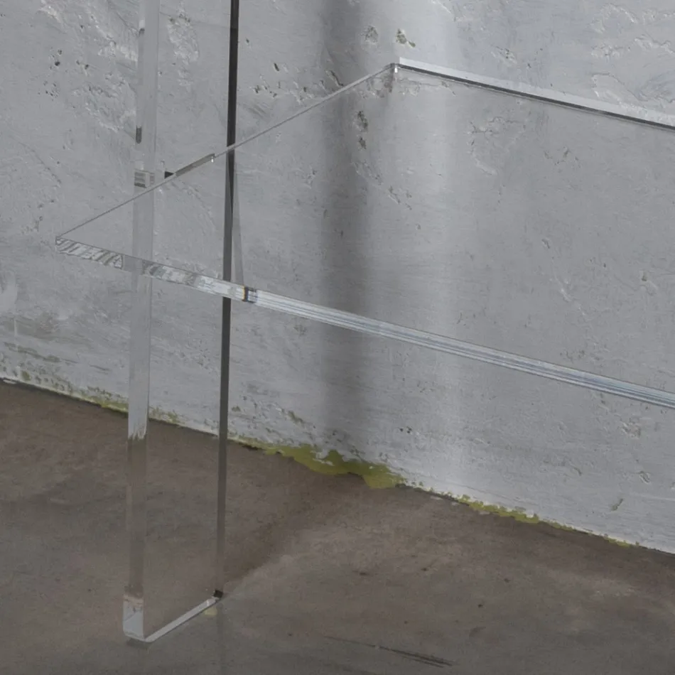 Woonkamer boekenkast in transparant acrylkristal 2 maten - Parotta Viadurini