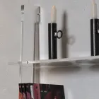 Woonkamer boekenkast in transparant acrylkristal 2 maten - Parotta Viadurini