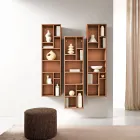 Verticale boekenkast in diverse afwerkingen, gemaakt in Italië - Siviglia Viadurini