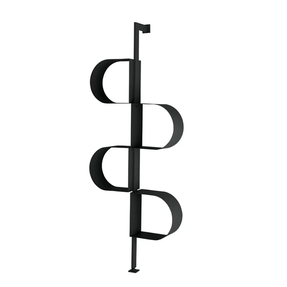 Fatima verticale boekenkast van geverfd metaal met verstelbare poten Viadurini