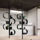 Fatima verticale boekenkast van geverfd metaal met verstelbare poten Viadurini