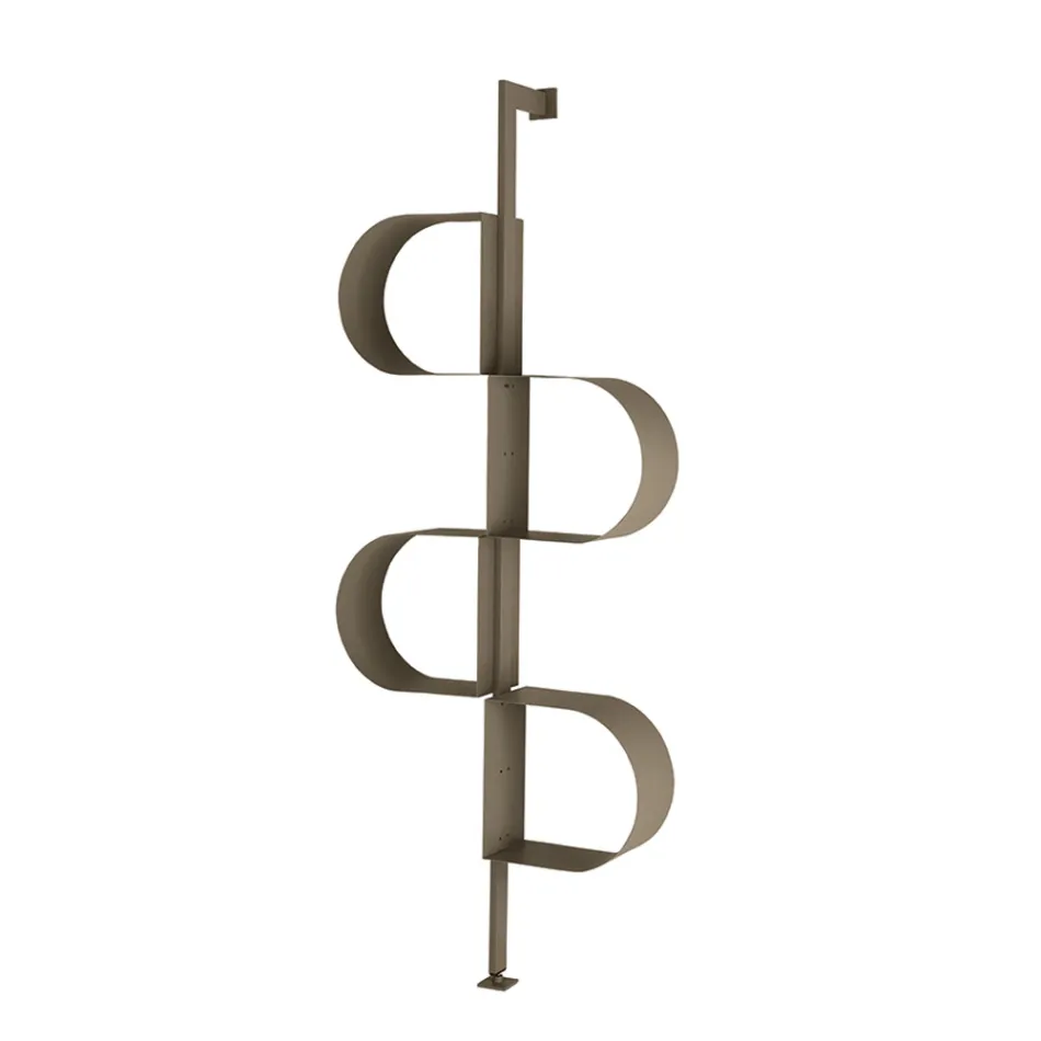 Fatima verticale boekenkast van geverfd metaal met verstelbare poten Viadurini