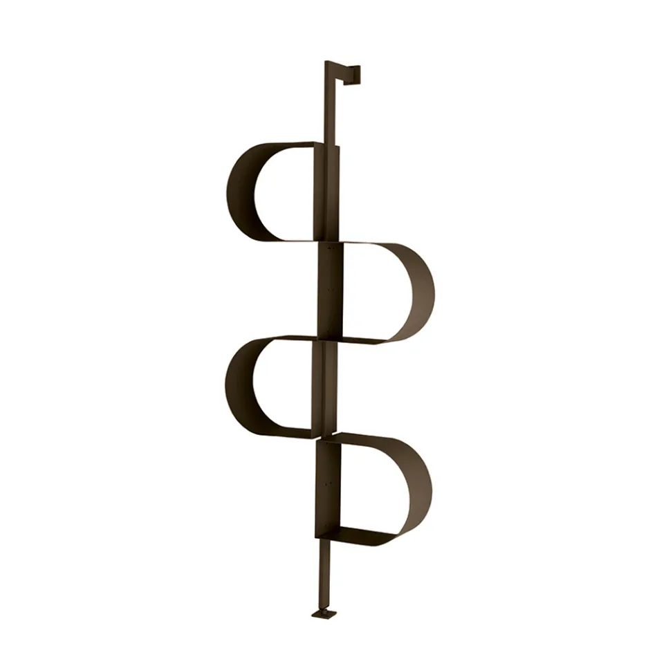 Fatima verticale boekenkast van geverfd metaal met verstelbare poten Viadurini