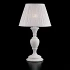 Houten lamp met in Italië gemaakte lampenkap voor interieurdecoratie - Florence Viadurini