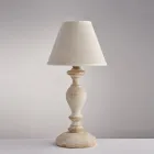 Houten lamp met lampenkap, gemaakt in Italië, voor interieurdecoratie - Toscane Viadurini