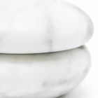 Pepermolen in wit satijn Carrara marmer modern gemaakt in Italië - Faron Viadurini