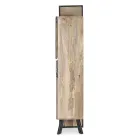 Dressoir 2 deuren 2 lades in mangohout en staal Homemotion - Signorino Viadurini