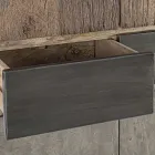 Dressoir 2 deuren 2 lades in mangohout en staal Homemotion - Signorino Viadurini