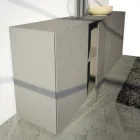 Dressoir 4 deuren in moddergelakt Mdf met bas-reliëf Gemaakt in Italië - Lolla Viadurini