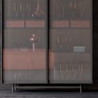 2-deurs dressoir in ecologisch hout en hoogwaardig metaal gemaakt in Italië - Aaron Viadurini