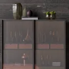 2-deurs dressoir in ecologisch hout en hoogwaardig metaal gemaakt in Italië - Aaron Viadurini