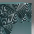 Dressoir met 5 deuren in gelakt MDF met handgegraveerde en afgewerkte decoratie - Krab Viadurini