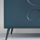 Driedelig dressoir van melamine en MDF met metalen onderstel, gemaakt in Italië - Rialto Viadurini