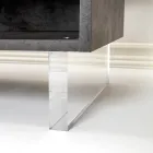 Dressoir met 2 deuren en 2 open zijvakken in melamine Made in Italy - Muis Viadurini