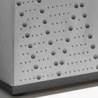 Dressoir met 3 deuren en 3 interne planken, gegoten aluminium decoratie - Schorpioen Viadurini