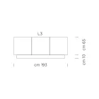 Dressoir met 3 deuren en gelakte en gelamineerde structuur Made in Italy - Ferrara Viadurini