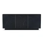 Dressoir met 3 deuren en gelakte en gelamineerde structuur Made in Italy - Ferrara Viadurini