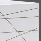 Dressoir met 3 deuren in geverfd houtacglomeraat - Ariete Viadurini