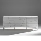 Dressoir met 3 deuren in geverfd houtacglomeraat - Ariete Viadurini