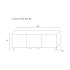 Dressoir met 3 deuren in geverfd houtacglomeraat - Ariete Viadurini