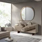 Dressoir met 3 gelakte MDF-deuren bedekt met spiegelglas - Diletta Viadurini