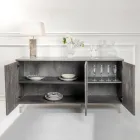 Dressoir met 3 melamine deuren en plexiglas poten Made in Italy - Mickey Mouse Viadurini