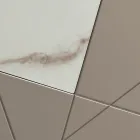 Dressoir met 4 deuren van gelakt MDF met pantograaf- en marmerlook glasinzetten - Danila Viadurini