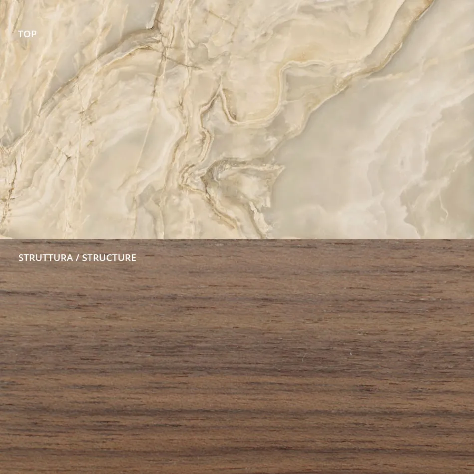 Dressoir met push-pull-openende deuren in meubelplaat gemaakt in Italië - Salerno Viadurini