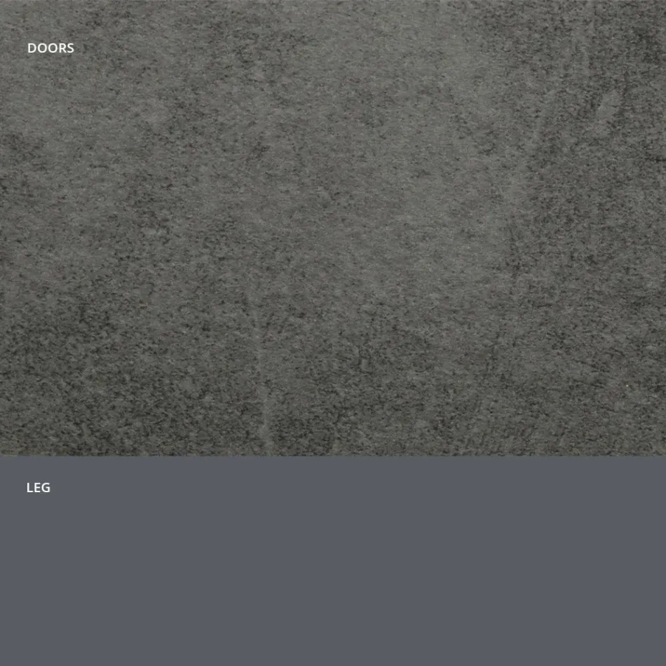 Dressoir met HPL-laminaatdeuren met steeneffect Made in Italy - Fiorenza Viadurini