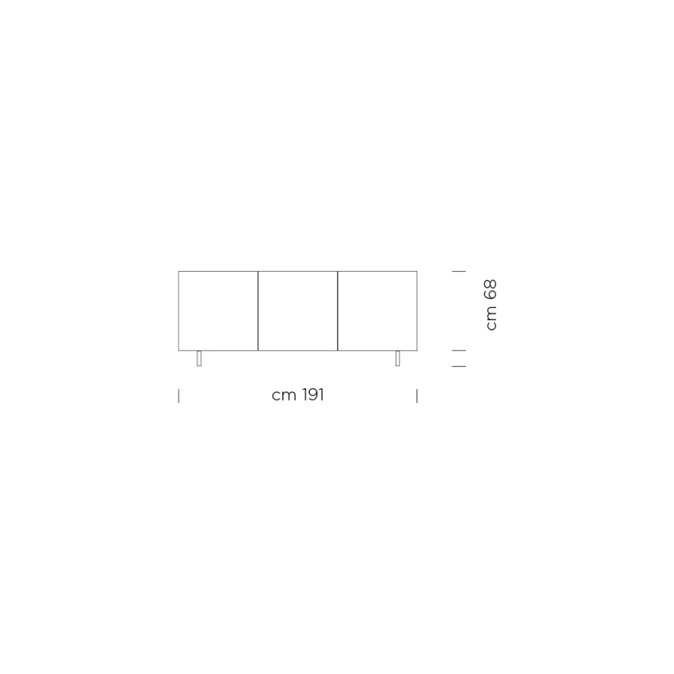 Dressoir met HPL-laminaatdeuren met steeneffect Made in Italy - Fiorenza Viadurini