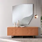 Rialto dressoir met vier deuren, gemaakt van MDF en melamine in twee afwerkingen, vervaardigd in Italië. Viadurini
