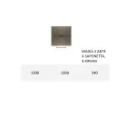 Dressoir met Mdf-structuur en voet met centrale voet Made in Italy Viadurini