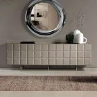 Binnendressoir met 4 deuren met ruitpatroon, gemaakt in Italië - Elisabetta Viadurini