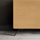 Woonkamerdressoir met 4 deuren in natuurlijke essenafwerking Made in Italy - Melek Viadurini