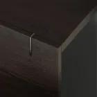 Houten dressoir met glazen structuur Made in Italy - Azuki Viadurini