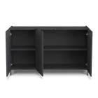 Woonkamerdressoir bedekt met melamine-marmeren afwerking Made in Italy - zink Viadurini