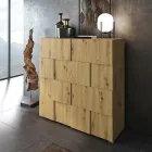 Woonkamerdressoir met 2 draaideuren in eiken afwerking - natrium Viadurini