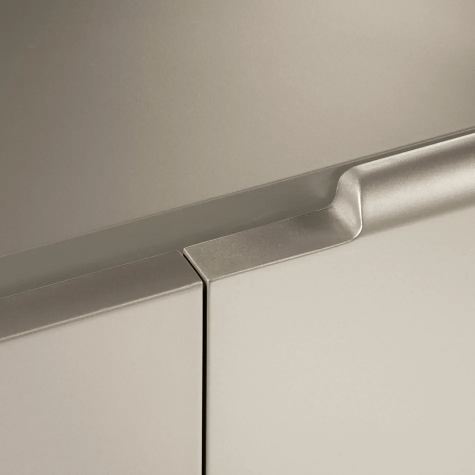 Woonkamerdressoir met 3 deuren in nikkelafwerking Made in Italy - Foglio Viadurini