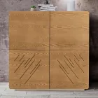 Woonkamerdressoir met 4 deuren in gebeitst essenafwerking Made in Italy - Viktoria Viadurini