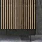 Woonkamerdressoir met 4 deuren in Scandinavisch geknoopte eiken afwerking - Bente Viadurini