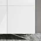 Woonkamerdressoir met 4 deuren in wit glasafwerking Made in Italy - Eline Viadurini