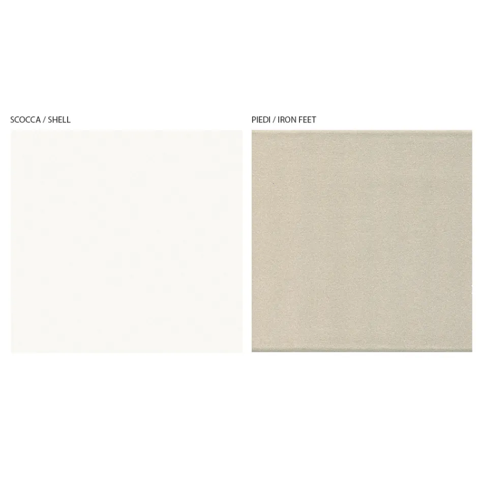 Woonkamerdressoir met 4 deuren in witte glasafwerking Made in Italy - Eline Viadurini