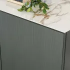 Woonkamerdressoir met stalen onderstel en melamine structuur - Adriel Viadurini