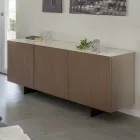 Woonkamerdressoir met stalen onderstel en melamine structuur - Adriel Viadurini