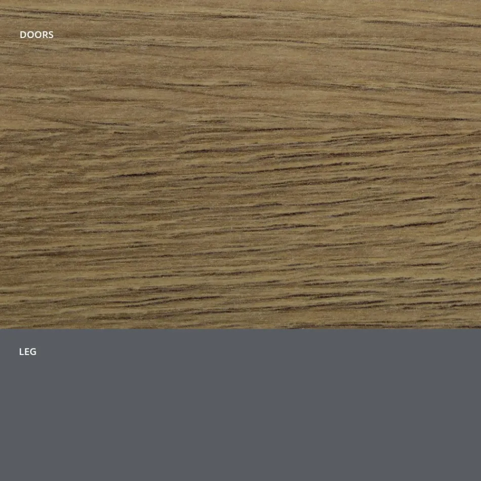 Woonkamerdressoir in mat hout en HPL-laminaat Made in Italy - Fiorenza Viadurini