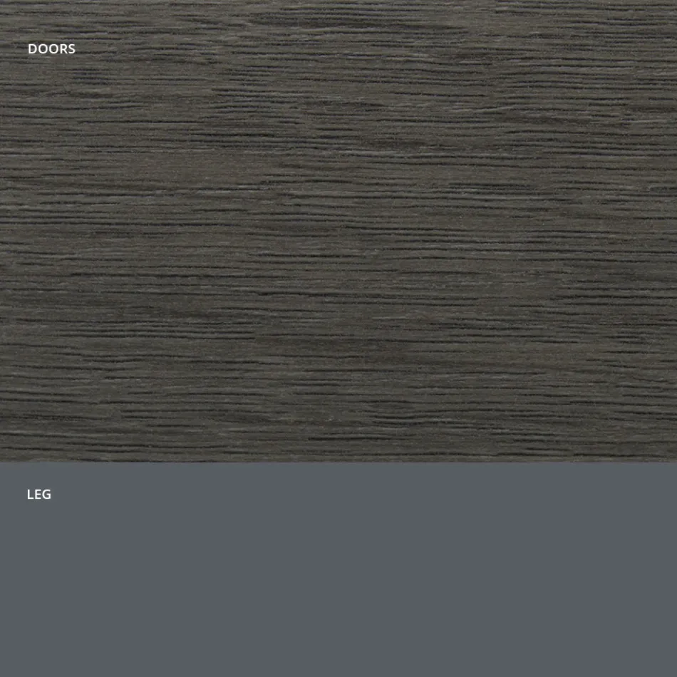 Woonkamerdressoir in mat hout en HPL-laminaat Made in Italy - Fiorenza Viadurini