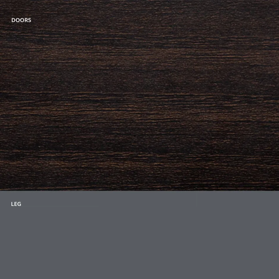 Woonkamerdressoir in mat hout en HPL-laminaat Made in Italy - Fiorenza Viadurini